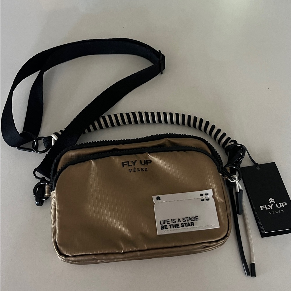 NWT Fly Up Velez Gold Crossbody Bag